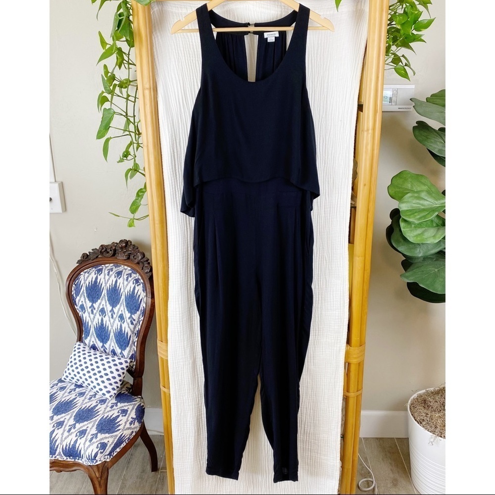 CHELSEA SKY WOMENS POPOVER SLEEVELESS JUMPSUIT - Picture 7 of 9